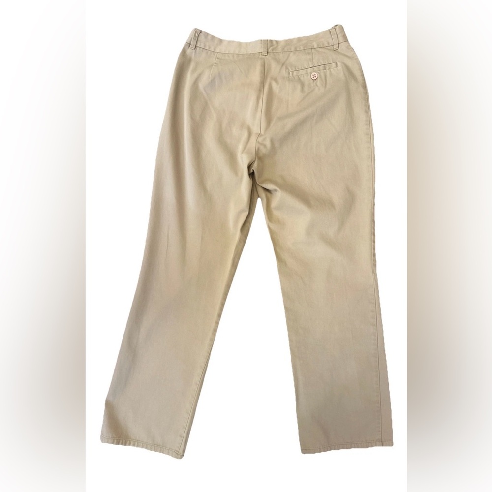 Club Monaco Pans Tan Size 10 Khaki Beige 100% Cotton Ankle 28" Flat Front Preppy - Picture 3 of 6